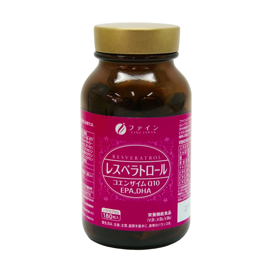 Ресвератрол, омега 3 та коензим Q10 Fine Japan Resveratrol + Omega + Q10, 180 капсул
